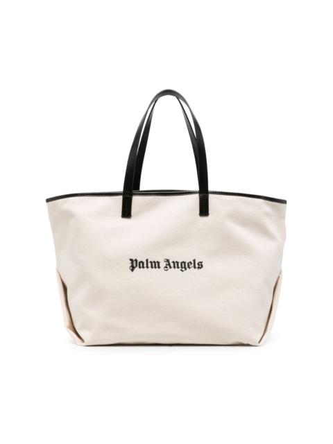 Palm Angels logo-print canvas tote bag