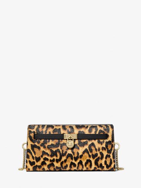 MICHAEL KORS Hamilton Moderne Extra-Small Leopard Print Calf Hair Convertible Crossbody Bag
