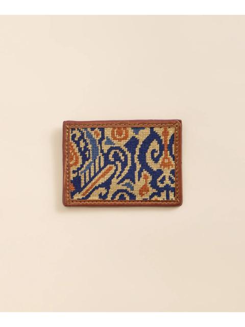 Brooks Brothers Smathers & Branson Needlepoint Ikat Pattern Card Case