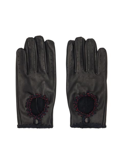 ERNEST W. BAKER Black Driving Gloves