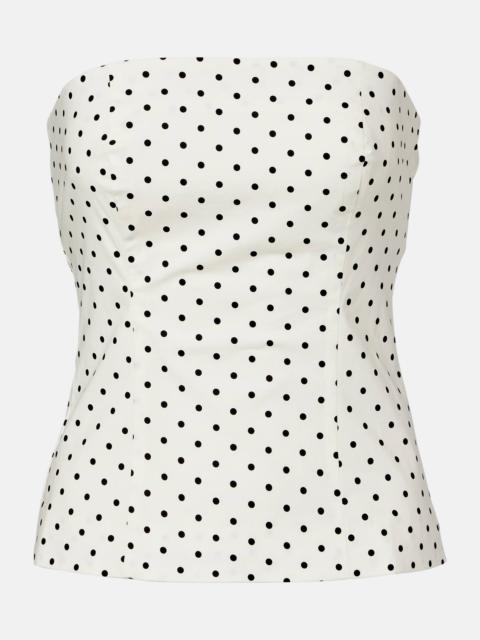 ROTATE Ehili cotton-blend poplin tube top