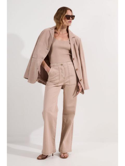 KAREN MILLEN Coloured Denim Straight Leg Jean