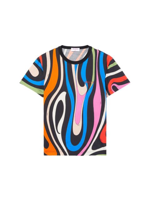 Marmo-print cotton T-shirt