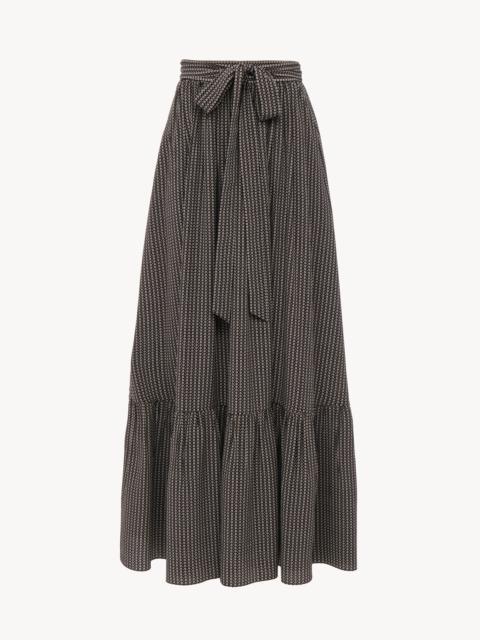 Chloé GATHERED MIDI SKIRT IN CRÊPE DE CHINE