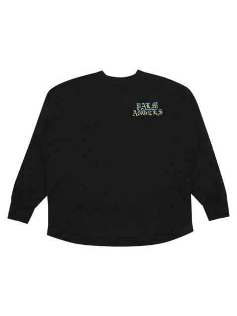 Palm Angels Hue Gothic Logo Long-Sleeve Over Tee 'Black/Multicolor'