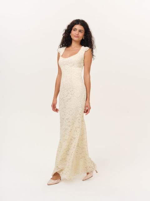 For Love & Lemons Cottage Lace Maxi Dress