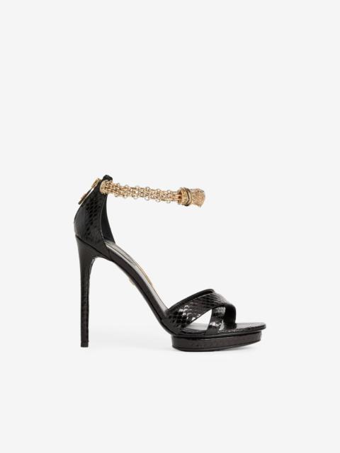 Roberto Cavalli Sandals with jewel panther head