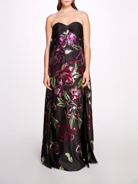Marchesa DUCHESS DEGRADE GOWN