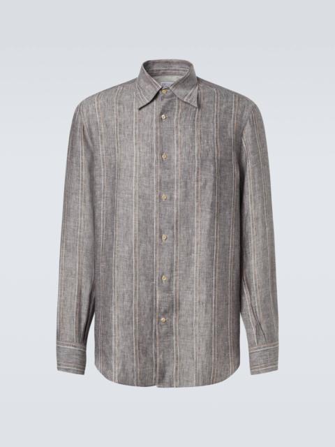 Brunello Cucinelli Pinstripe linen shirt