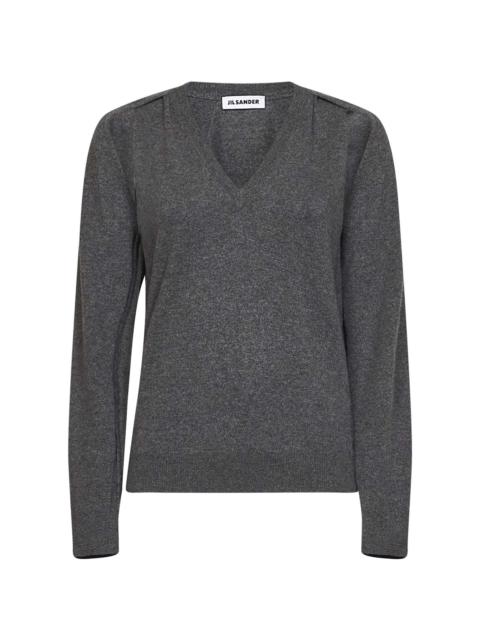 Jil Sander Basalt cashmere sweater with cut-outs