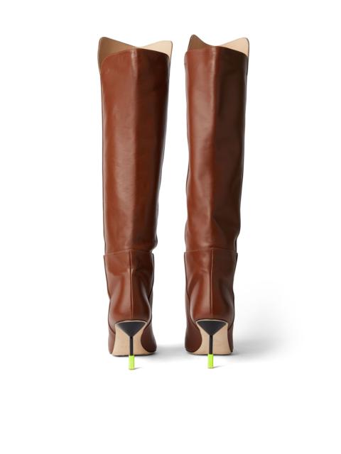 MSGM High leather boots with heel