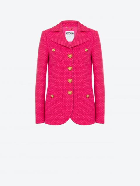 Moschino TEDDY BUTTONS POLKA DOTS JACQUARD JACKET
