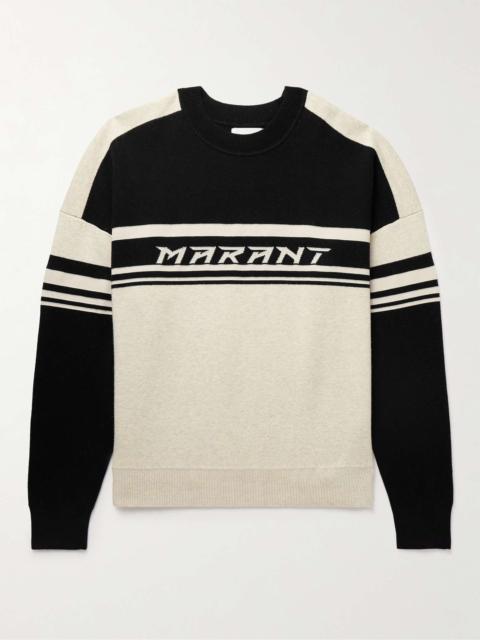 Isabel Marant Colby Colour-Block Intarsia-Knit Sweater