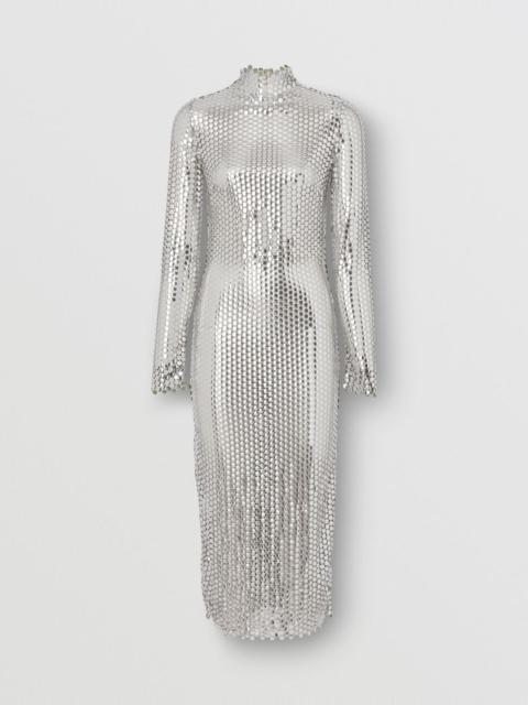 Burberry Metallic Paillette-embellished Mesh Dress