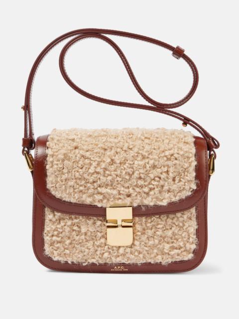 A.P.C. Grace Small faux shearling shoulder bag