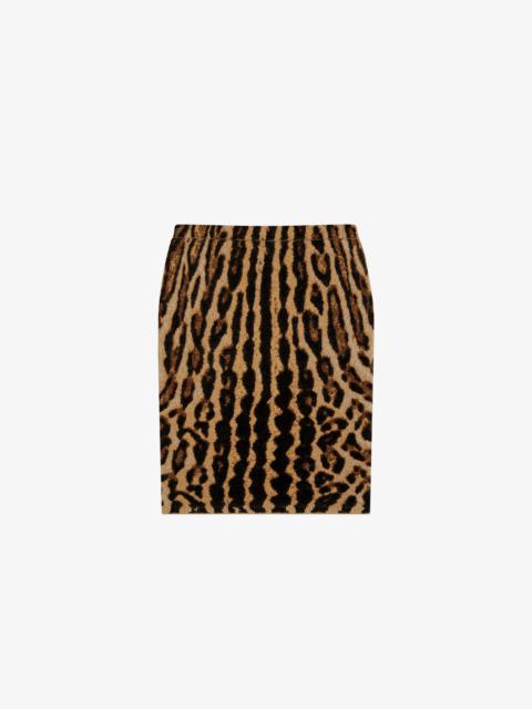 Givenchy SKIRT IN LEOPARD KNITTED MOHAIR AND WOOL
