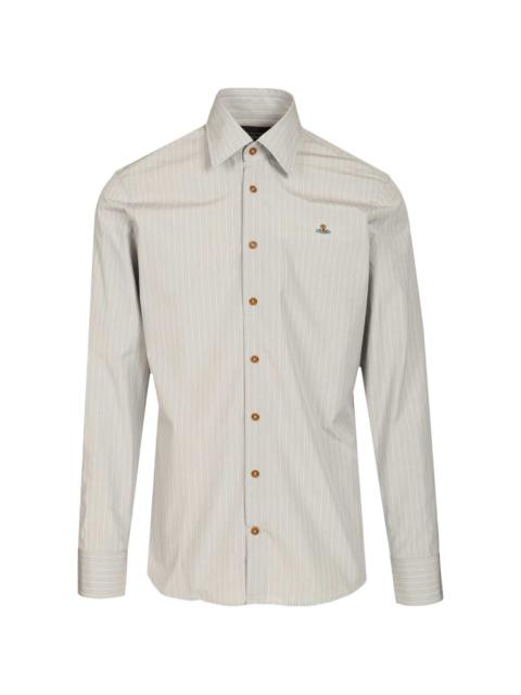 Vivienne Westwood Ghost pinstripe-logo shirt