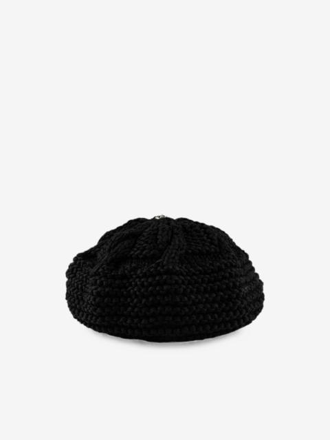 Chrome Hearts cable-knit button-detail beret