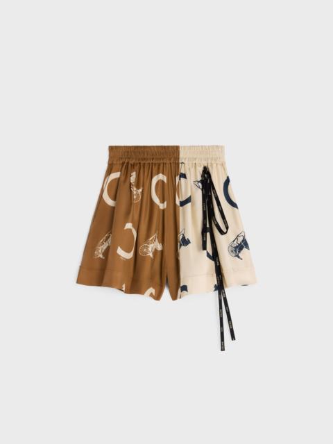 CELINE pajama shorts IN silk twill