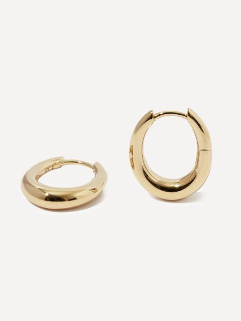 Otiumberg 14ct Gold-Plated Vermeil Silver Oval Hoop Earrings