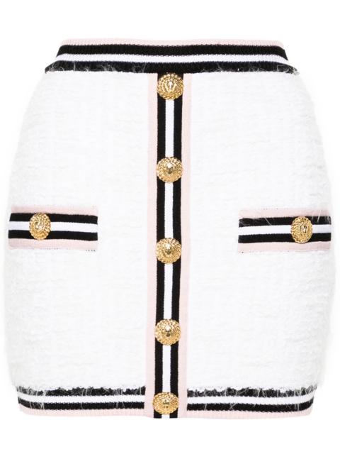 Balmain Maze monogram-jacquard miniskirt