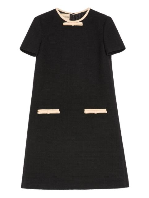 Valentino bow-embellished tweed dress