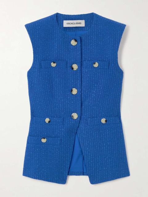 VERONICA BEARD Tamara cotton-blend bouclé-tweed vest