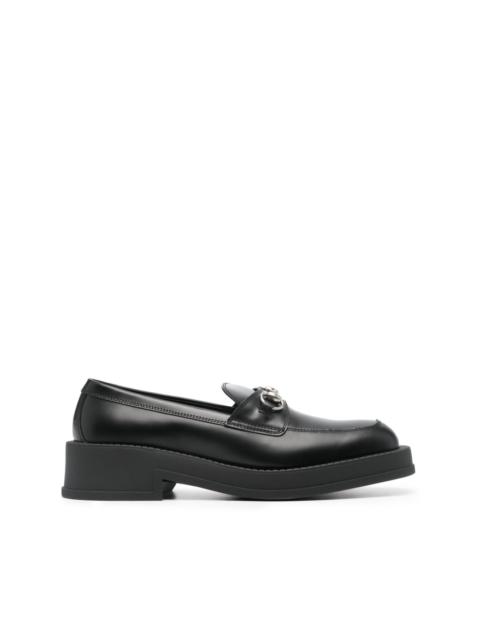 GUCCI Horsebit square-toe loafers