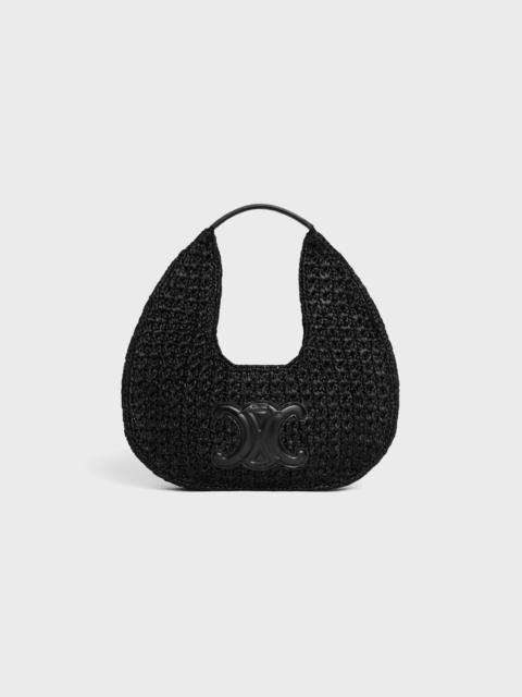 CELINE celine classic panier HOBO BAG IN Raffia and Calfskin