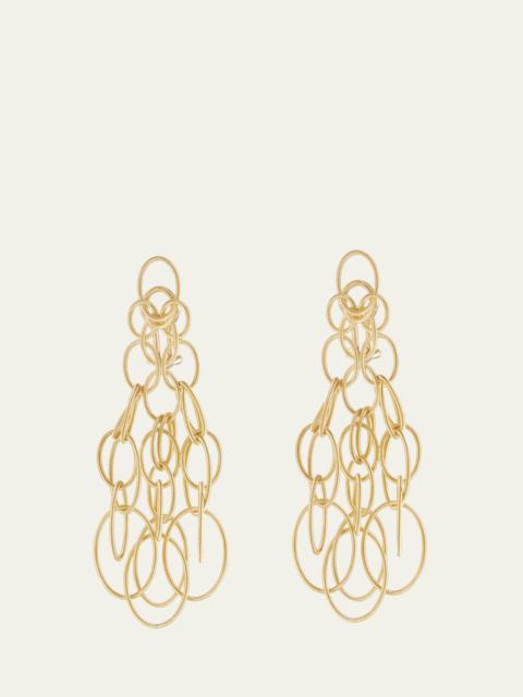 Buccellati Hawaii 18K Yellow Gold Oval Link Pendant Earrings