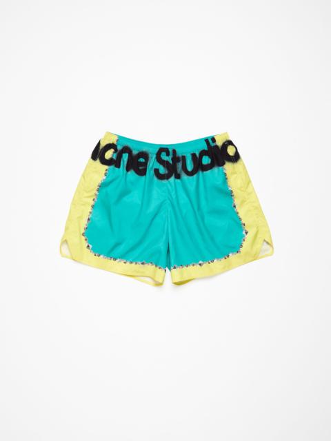 Printed swim shorts - Emerald green