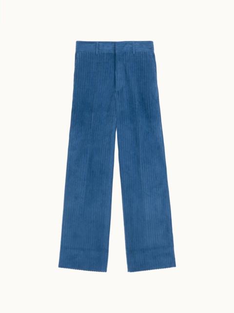 Tod's TROUSERS IN VELVET - BLUE