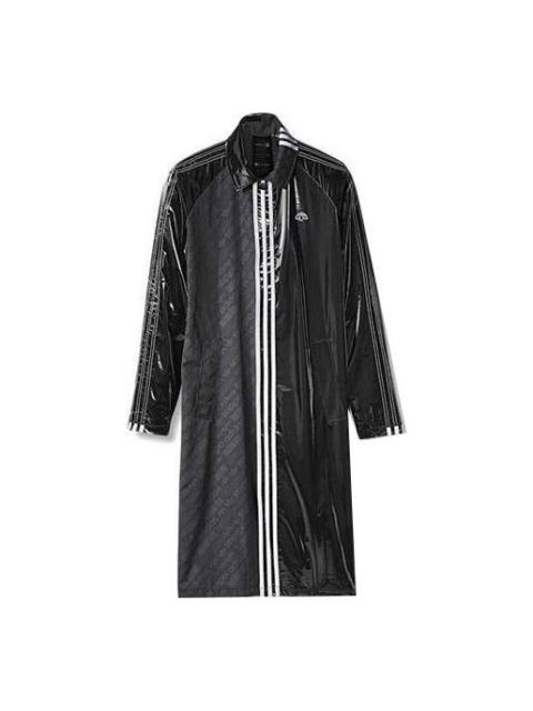 adidas adidas originals x alexander wang Unisex Lapel Long Overcoat Black BP6685