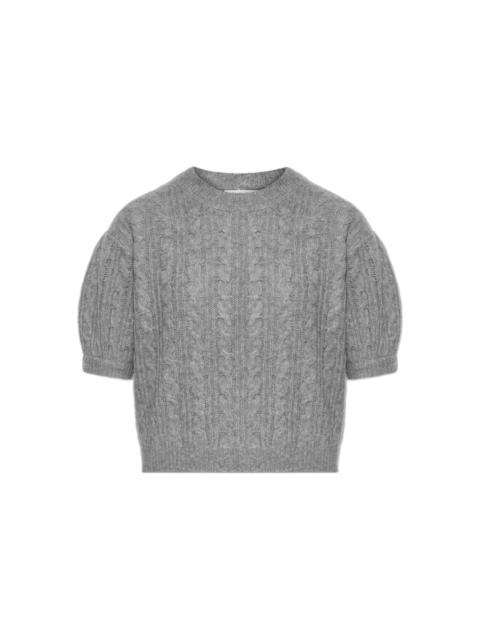 LISA YANG cable-knit puff-sleeve sweater