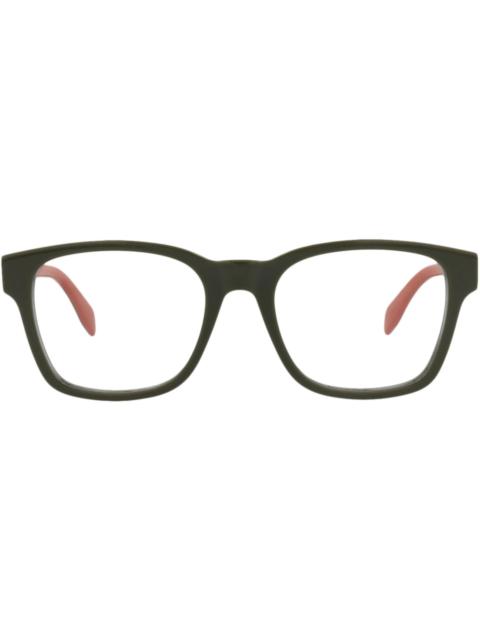 Alexander McQueen Alexander McQueen Square-Frame Acetate Optical Frames Green Green Transparent (AM0356O-30012338-003)