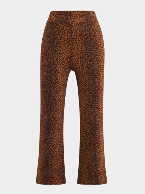 FRAME The Jetset Crop Mini Boot Leopard Pants
