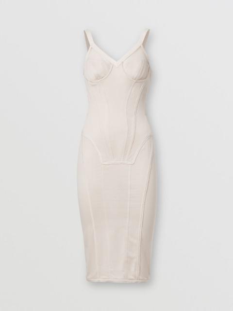 Burberry Mesh and Stretch Jersey Corset Dress