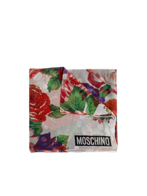 Moschino floral-print silk scarf