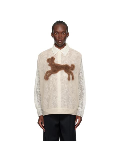 Simone Rocha Beige Creature Embroidery Tank Top