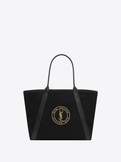 SAINT LAURENT rive gauche tote bag in canvas