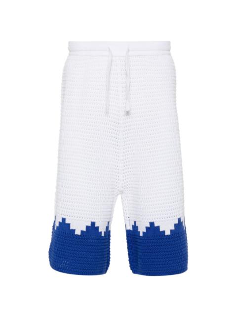 two-tone knitted shorts