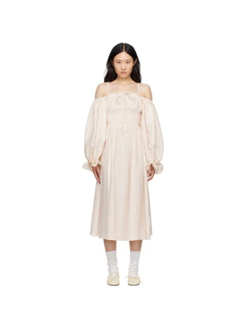 SLEEPER Off-White Cancan Maxi Dress