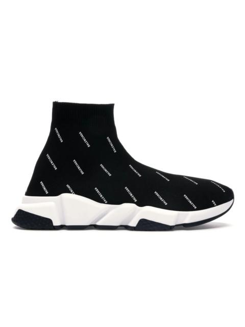 BALENCIAGA Balenciaga Speed Trainer Logo Print Black White