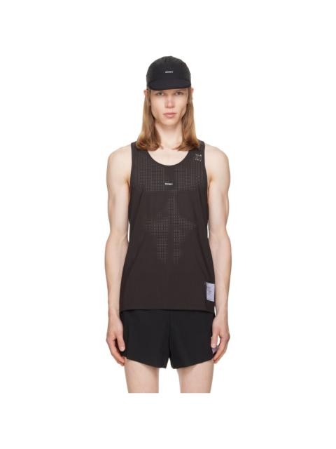 SATISFY Burgundy Space‑O Singlet Tank Top