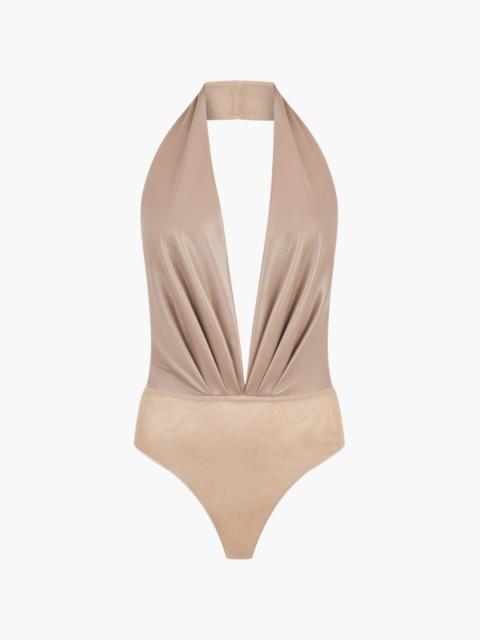 THE ANDAMANE ZENDAYA SLEEVELESS DEEP V NECK BODYSUIT