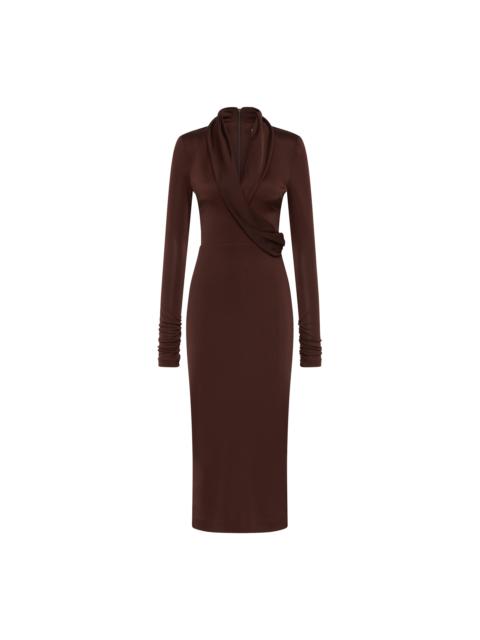 REBECCA VALLANCE Hazine Long Sleeve Midi Dress