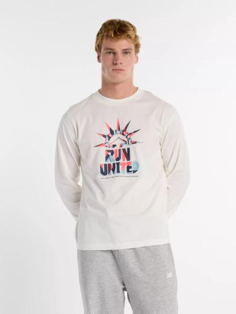 New Balance Men's United Airlines NYC Half Graphic Long Sleeve Shirt