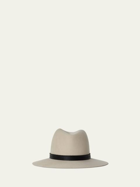 Janessa Leoné Corinne Belted Wool Fedora Hat