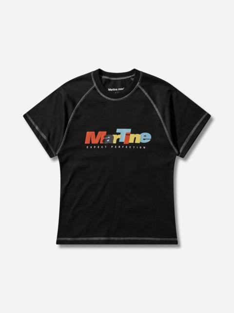 Martine Rose Raglan Shrunken T-Shirt Black