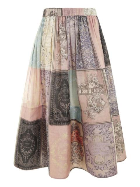 Zimmermann LYRICAL BOOK PRINT MIDI SKIRT